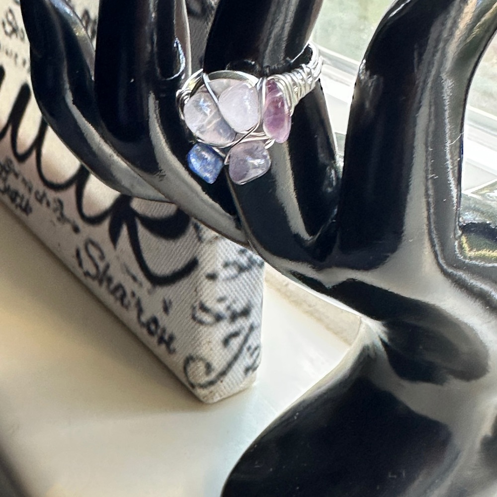 Wire Wrapped Gemstone Ring Handmade with Love ☮️❤️🔆